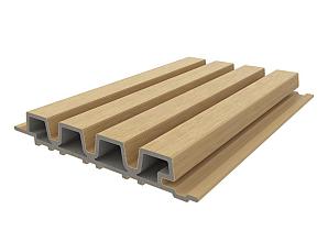 NewTechWood HKC co-extrusie Castellation PRO35 gevelbekleding, 3,3 x 21,5 x 390 cm, Red Cedar.   1059169