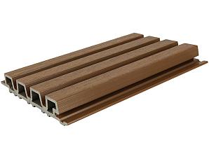 NewTechWood HKC co-extrusie Castellation PRO35 gevelbekleding, 3,3 x 21,5 x 390 cm, Teak.   1059172