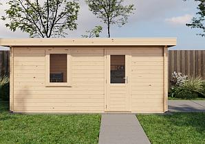 Lugarde Blokhut Eibergen met garagedeur 350x500cm 