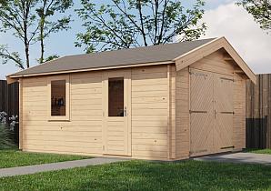 Lugarde Blokhut Kesteren met garagedeur 400x500cm 