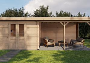 Lugarde Blokhut met overkapping Culemborg 300x400cm + 400cm - 