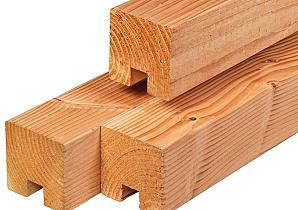 Douglas stapelbouwpalen 11,0 x 11,0 x 300 cm