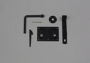 Boerenklinkstel  120x85mm [2mm] Zwart gepoedercoat  BO-020