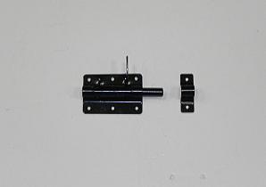 Hangslotgrendel  100x70mm [2mm] Zwart gepoedercoat  PL-10