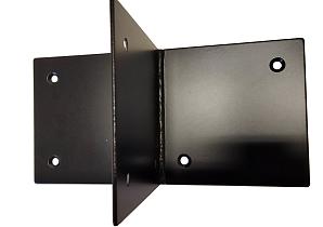 Houtverbinding T-stuk  195x394mm Zwart gepoedercoat  HV-39