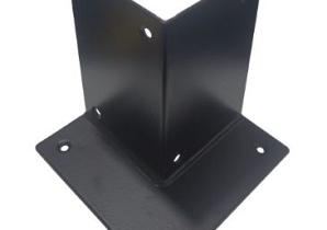 Houtverbinding voetstuk  175x175mm Zwart gepoedercoat Zwart HV-14