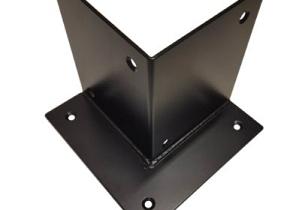 Houtverbinding voetstuk  205x205mm Zwart gepoedercoat Zwart HV-18