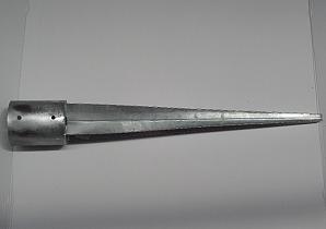 Paalhouder met pen, rond  101x900mm [2,5mm] Vuurverzinkt  PA-059