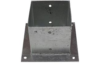 Paalhouder met plaat  151x151x150mm [2,5mm] Vuurverzinkt  BA-040