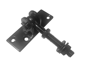 Plaat met draadstang voor frames  120x40mm [5mm] Zwart gepoedercoat  LUX-30