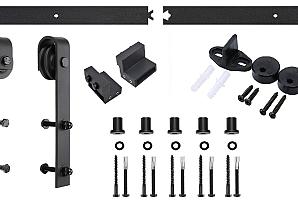 Schuifdeurbeslag  Recht model Zwart gepoedercoat  SP-80