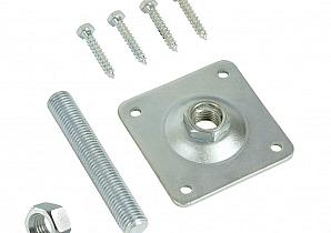 Set voor betonpoer incl. draadstang  100x100mm (verstelbare moer M16) [5mm] Galvanisch verzinkt  BET-17S