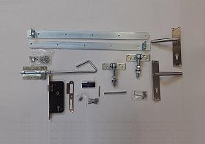 Set voor opgeklampte deuren -- ENKEL -- galvanisch verzinkt UIT-168