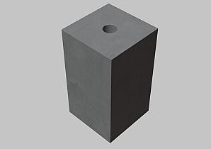 Sokkel zonder facetrand  140x140mm (opening: Ø30mm) Geen coating  ARD-16