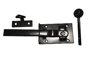 Tuinheksluiting met neus  100x60mm [2mm] Zwart verzinkt  TU-024