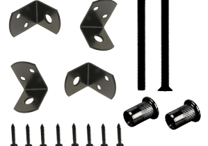 Uni-beslag  100mm Zwart gepoedercoat  WI-043