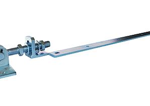 Verstelbaar poortbeslag met bocht  600mm [5mm] Galvanisch verzinkt  LUX-61