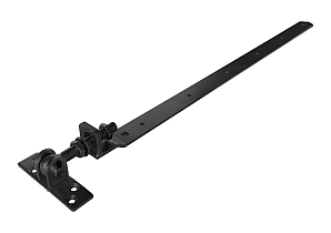 Verstelbaar poortbeslag met bocht  800mm [5mm] Zwart gepoedercoat  LUX-65