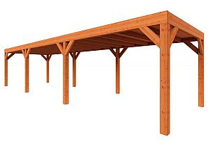 Zelfbouwpakket plat dak modern 10850x3100x2450mm geschaafd Douglas (incl. bev, excl. dakafwerking)      ZB-30.1017