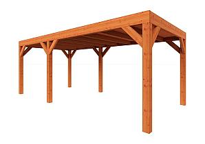 Zelfbouwpakket plat dak modern 6100x3100x2450mm geschaafd Douglas (incl. bev, excl. dakafwerking)      ZB-30.1007