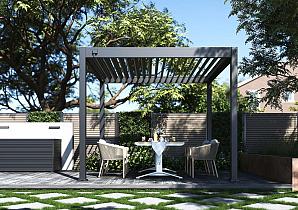 Tuindeco Advance line vrijstaande aluminium overkapping 300 x 300 x 255 cm antraciet        P214958