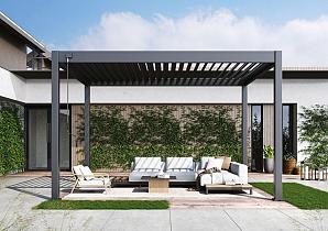 Tuindeco Advance line vrijstaande aluminium overkapping 300 x 400 x 255 cm antraciet        P214959
