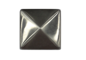 Piramide paalornament - 101x101mm - RVS