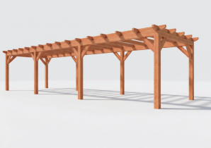 Constructiepakket plat dak | 11215x3460x2500mm | fijnbezaagd Douglas    CP-10.1017