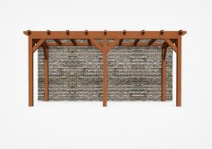 Constructiepakket aanbouwveranda | 6370x3260x2500mm | fijnbezaagd Douglas     CP-10.2009