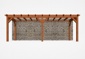 Constructiepakket aanbouwveranda | 7660x3260x2500mm | fijnbezaagd Douglas     CP-10.2016