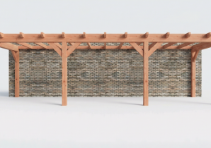 Constructiepakket aanbouwveranda | 9280x3260x2500mm | fijnbezaagd Douglas     CP-10.2024