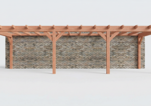 Constructiepakket aanbouwveranda | 9925x3260x2500mm links | fijnbezaagd Douglas     CP-10.2025