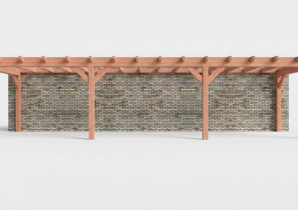 Constructiepakket aanbouwveranda | 11215x3260x2500mm | fijnbezaagd Douglas    CP-10.2027