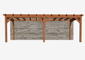 Constructiepakket aanbouwveranda | 7660x3905x2500mm | fijnbezaagd Douglas     CP-10.2066