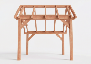 Constructiepakket kapschuur | 3460x3460x3445mm | fijnbezaagd Douglas    CP-20.1000
