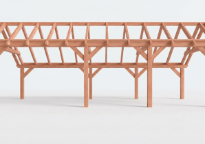 Constructiepakket kapschuur | 8865x3460x3445mm | fijnbezaagd Douglas    CP-20.1014