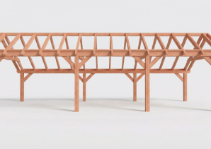 Constructiepakket kapschuur | 9925x3460x3445mm | fijnbezaagd Douglas    CP-20.1016