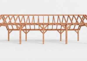Constructiepakket kapschuur | 12190x4105x3715mm | fijnbezaagd Douglas    CP-20.1043