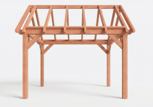 Constructiepakket zadeldak | 4105x3460x3760mm | fijnbezaagd Douglas    CP-20.2001