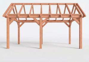 Constructiepakket zadeldak | 5840x3460x3760mm | fijnbezaagd Douglas    CP-20.2004