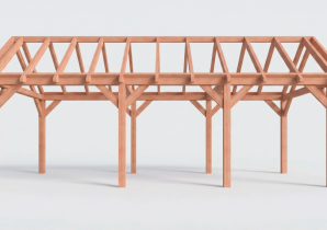 Constructiepakket zadeldak | 8220x3460x3760mm | fijnbezaagd Douglas    CP-20.2013