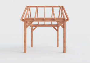 Constructiepakket zadeldak | 3460x4105x4030mm | fijnbezaagd Douglas    CP-20.2025