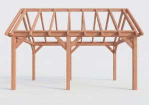 Constructiepakket zadeldak | 5840x4105x4030mm | fijnbezaagd Douglas    CP-20.2029