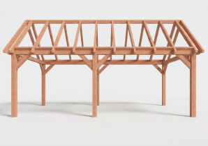 Constructiepakket zadeldak | 7015x4105x4030mm | fijnbezaagd Douglas    CP-20.2033