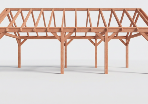 Constructiepakket zadeldak | 8865x4105x4030mm | fijnbezaagd Douglas    CP-20.2039