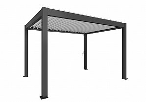 PERGOLA 4 x 3 donkergrijs / wit  B445420