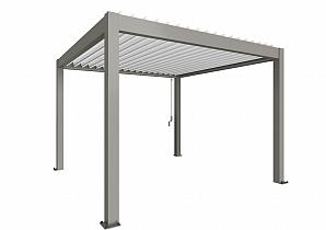 PERGOLA 3,5 x 3,5 kwartsgrijs / wit  B485330