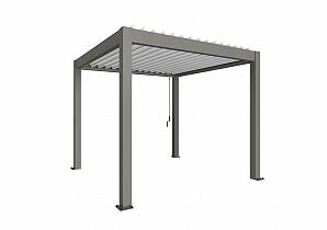 PERGOLA 3 x 3 kwartsrgrijs / wit  B485220