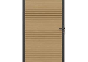 NewTechWood co-extrusie composiet deur in aluminium frame, horizontaal triple, 100 x 195 cm, Red Cedar.   1064266