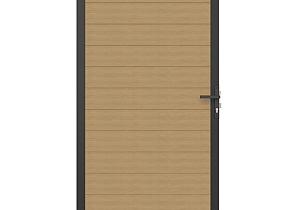 NewTechWood co-extrusie composiet deur in aluminium frame, horizontaal, 100 x 195 cm, Red Cedar.   1064635